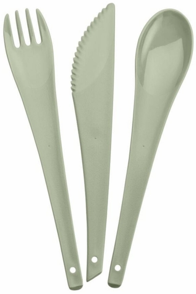 Koziol Rio Besteck-Set, 3-tlg, Löffel, Gabel, Messer, Besteck, Kunststoff, Eucalyptus Green, 19 cm, 3036655