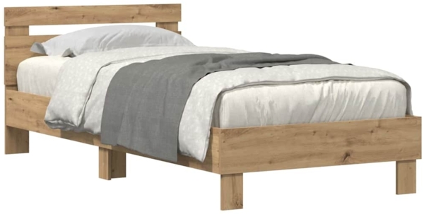 vidaXL Bettgestell Artisan-Eiche 90 x 200 cm Holzwerkstoff 863796 Bild 2