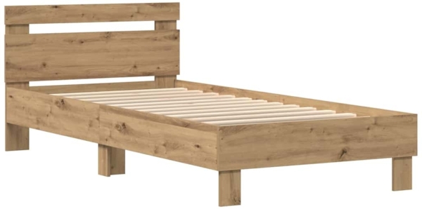 vidaXL Bettgestell Artisan-Eiche 90 x 200 cm Holzwerkstoff 863796 Bild 4