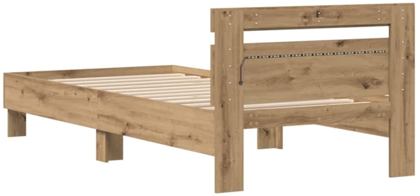 vidaXL Bettgestell Artisan-Eiche 90 x 200 cm Holzwerkstoff 863796 Bild 7