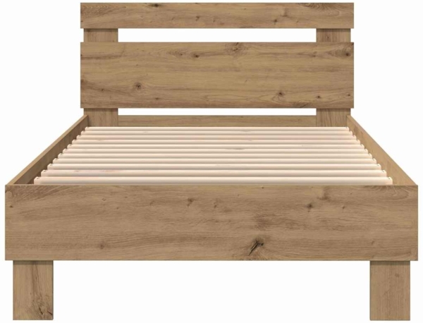 vidaXL Bettgestell Artisan-Eiche 90 x 200 cm Holzwerkstoff 863796 Bild 5
