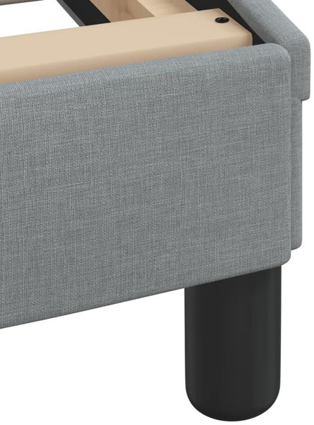 vidaXL Bett mit Matratze "Dover" Hellgrau 120x200 cm Stoff 3208364 Bild 6