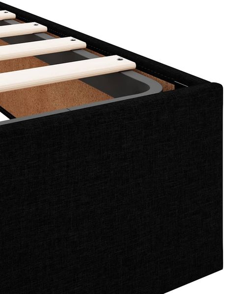 vidaXL Ottoman-Bett mit Matratze Schwarz 100x200 cm Stoff 3311087 Bild 12