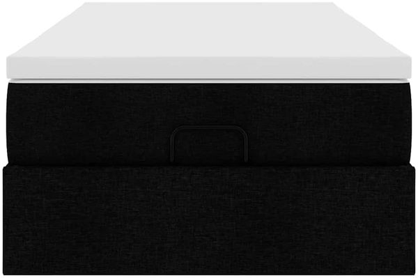 vidaXL Ottoman-Bett mit Matratze Schwarz 100x200 cm Stoff 3311087 Bild 7