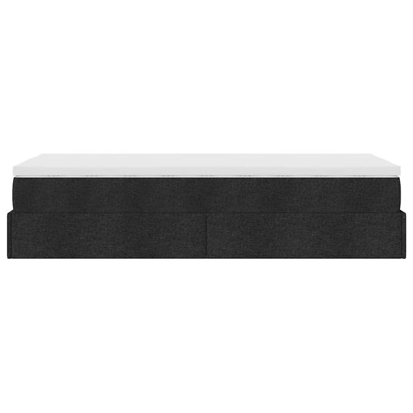 vidaXL Ottoman-Bett mit Matratze Schwarz 100x200 cm Stoff 3311087 Bild 9