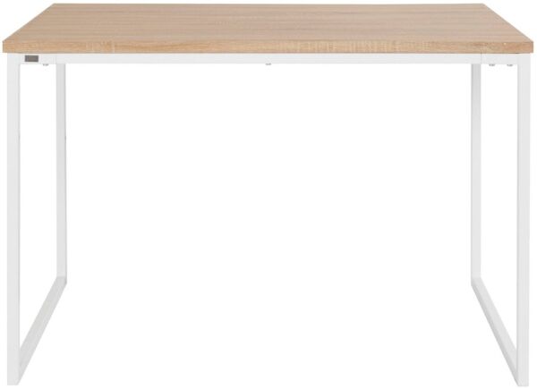 loft24 Esstisch Brolin, Tischplatte in Eichenoptik, Metallgestell, Breite 120 cm