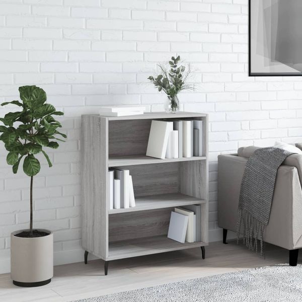 Regalschrank, Kommode, BuffetSchrank Grau Sonoma 69,5x32,5x90 cm Holzwerkstoff