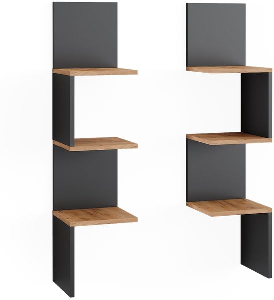 Eckregal Paolo Anthrazit 28 x 116.4 cm 2er Set Vicco
