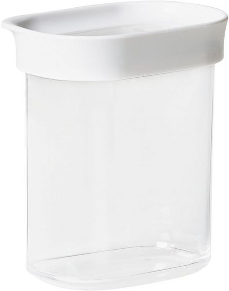 Emsa Optima Trockenvorratsdose 0,38 Liter, rechteckig, Hochformat, 100 Prozent sicher, hygienisch, platzeffizient, Frischedichtung, transparentes Design, Schnappverschluss, N1141500