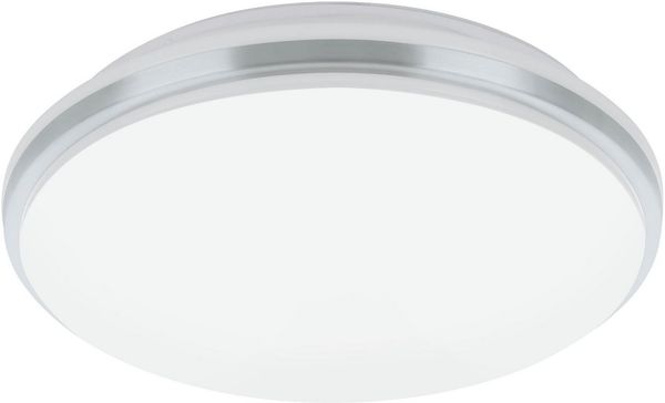 Eglo 900365 Deckenleuchte PINETTO Kunststoff weiss, chrom LED 18W 4000K H:6. 5cm Ø34cm