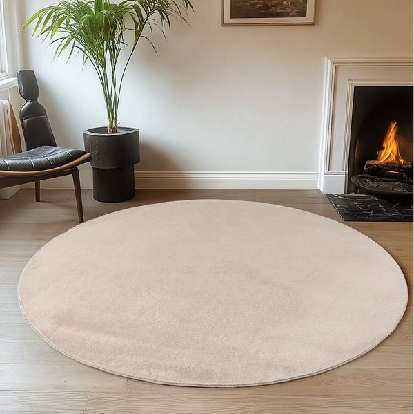 Ayyildiz Teppiche Teppich JOY 1400, rund, Höhe: 11 mm, uni Kurzflor, Wohnzimmer, viele Größen