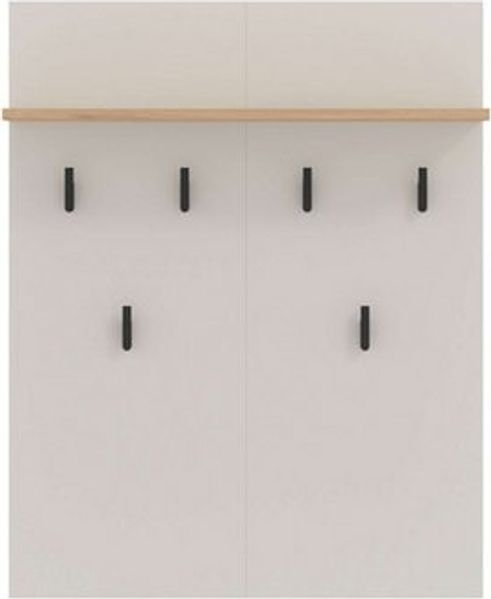 Home affaire Garderobenpaneel Belfort, Wandregal mit 6 Haken, mit Regal, Breite 66 cm, Wandgarderobe, Aufhänger, Höhe 83 cm, in Kaschmirfarbe