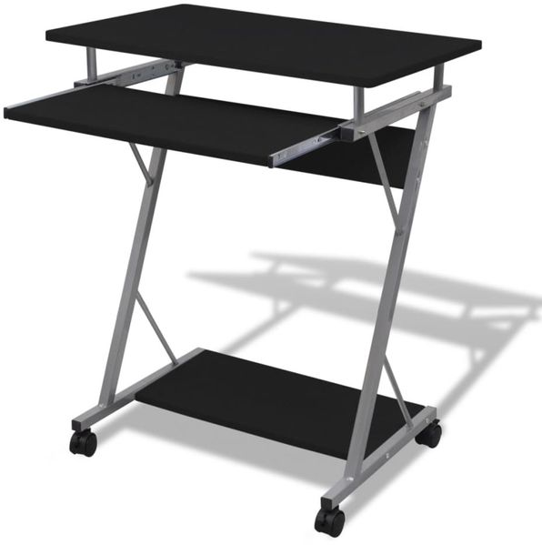 Computertisch Computerwagen PC Tisch Bürotisch Laptop Rollen schwarz 20051