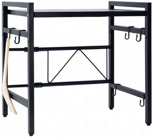 Küchenregal verstellbar L. 40-60 cm x T36 cm x H46 cm schwarz