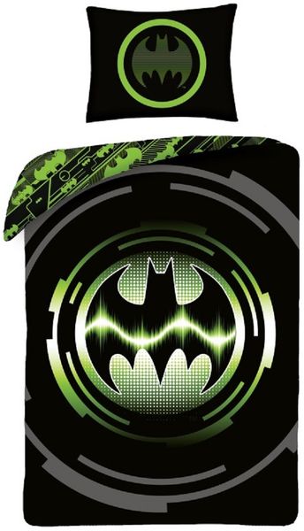 Batman Bettwäsche Set aus Baumwolle Bettdeckenbezug 140 × 200 cm mit 70 × 90 cm Kissenbezug