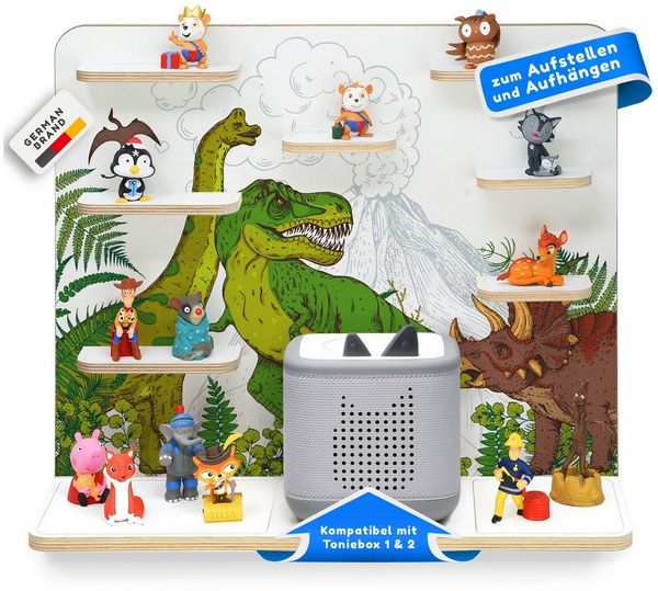 stadtecken Kinderregal groß, geeignet für Toniebox 2 und ca. 50 Tonies, Packung, Perfekte Aufbewahrung im Kinderzimmer