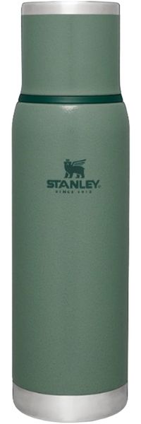 Stanley 1913 Adventure To-Go Thermosflasche 1L - 25 Stunden Heiß - 27 Stunden Kalt - Auslaufsicher - Isolierter Deckel - Doppelwandige Vakuumisolierung - BPA Frei - Hammertone Green