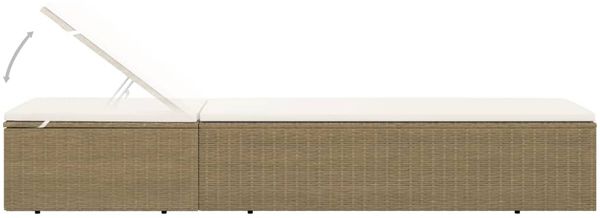 vidaXL Sonnenliege Poly Rattan Braun und Cremeweiß 310147 Bild 5