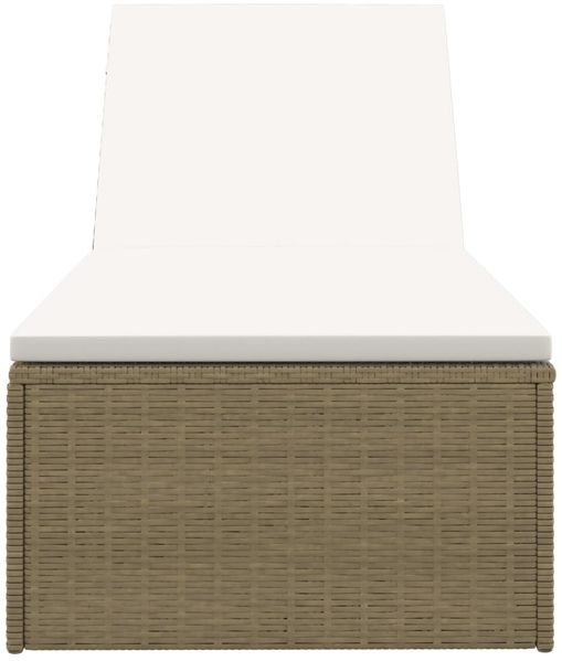 vidaXL Sonnenliege Poly Rattan Braun und Cremeweiß 310147 Bild 6
