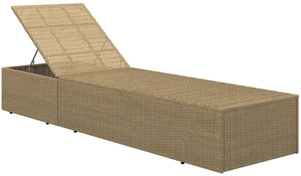 vidaXL Sonnenliege Poly Rattan Braun und Cremeweiß 310147 Bild 8