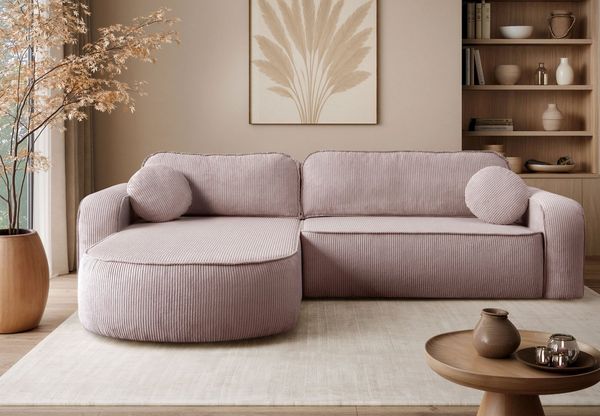 Lookway Ecksofa VENUS mit Schlaffunktion und Bettkasten, mit Bettfunktion und Bettkasten