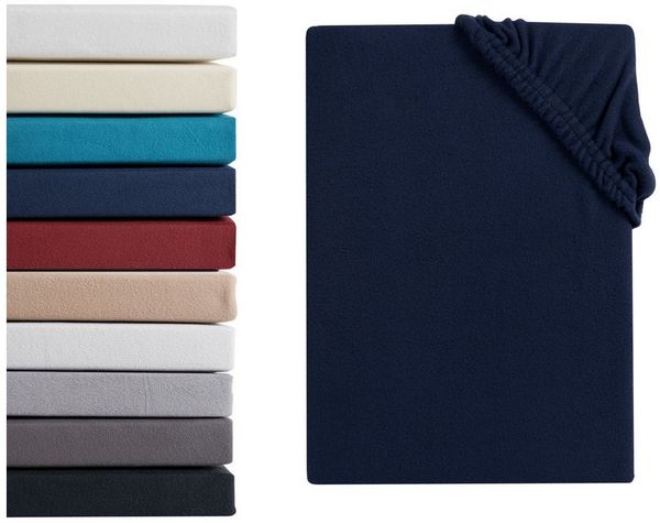 Hometex Premium Textiles Spannbettlaken aus Mikroflausch oder Teddyflausch - Bettlaken extra warm & kuschelig, Gummizug: Rundum, viele Größen und Farben in Premium Qualität