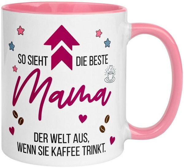 Momentals Tasse Mama – „So sieht die beste Mama der Welt aus“ – Geschenk Becher, Gratis Versand · Links-&Rechtshänder · Spülmaschinenfest