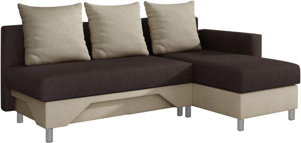 Ecksofa Tom, Seite: Rechts, Farbe: Alova 07 + Alova 68 + Alova 07