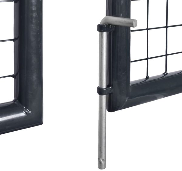 vidaXL Maschen-Gartentor verzinkter Stahl 300 x 150 cm Grau 143365 Bild 5