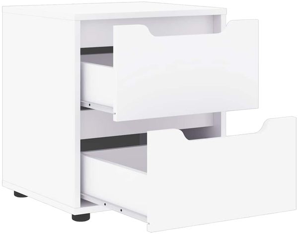 vidaXL Nachttisch VISNES Weiß 45x40x50 cm Holzwerkstoff 4108280 Bild 5