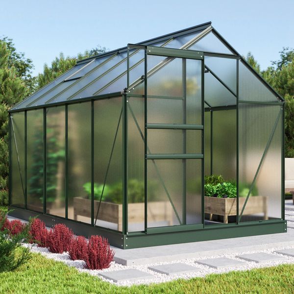 Vitavia Aktionsangebot (inkl. 60 Euro Zubehör): Gewächshaus "Comet 6200", smaragd, 6,2 m²,4 mm HKP