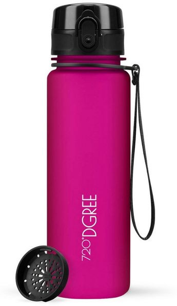 720°DGREE Trinkflasche Trinkflasche uberBottle softTouch mit Sieb fuchsia pink 0,5l