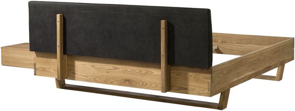 Bett mit Nachttisch Fichte 160x200x85 natur gebeizt / geölt, Kopfteil anthrazit FICHTELBERG #42 Bild 10