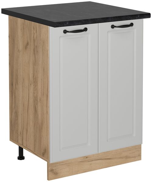 Küchenunterschrank R-Line Weiß Landhaus 60 cm , AP Anthrazit Vicco