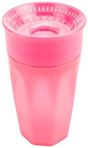 DR. BROWN'S 360 Tumbler Trinkbecher mit Schnapp-Aufsatz pink ohne Henkel 300 ml