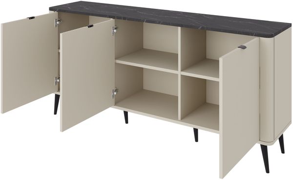 Kommode Rotevio 3D RE08 (Farbe: Cashmere / Cashmere + Nuss) Bild 2