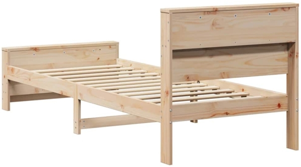 vidaXL Bettrahmen mit Kopfteil Braun 90 x 190 cm Holzwerkstoff 877248 Bild 6