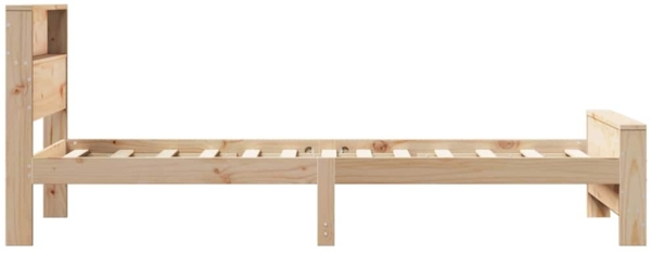 vidaXL Bettrahmen mit Kopfteil Braun 90 x 190 cm Holzwerkstoff 877248 Bild 5