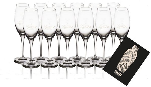 Lanson Champagner Glas 12er Set Glas Champagne Gläser