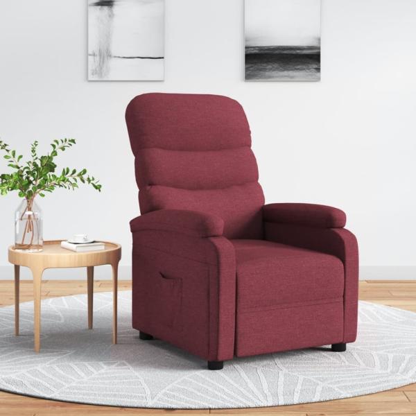 vidaXL Relaxsessel Weinrot Stoff 344893