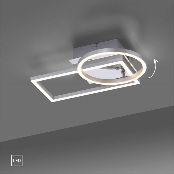 Leuchten Direkt 14031-55 LED Deckenleuchte Iven stahlfarben schwenkbar 3000K