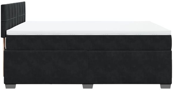 vidaXL Boxspringbett mit Matratze Schwarz 140x190 cm Samt 3286308 Bild 9