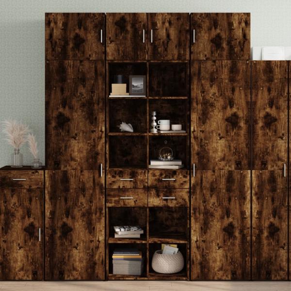 vidaXL Hochschrank Räuchereiche 70x42,5x225 cm Holzwerkstoff 3281340