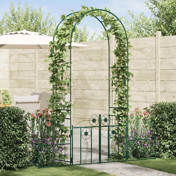 vidaXL Gartenbogen mit Schloss Grün 203 x 50 x 218 cm 42021347