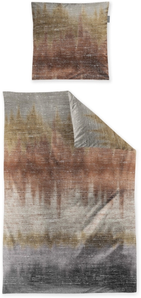 Irisette Edel-Feinbiber Bettwäsche Set Koala 8546 kupfer 155 x 200 cm + 1 Kissenbezug 80x80 cm