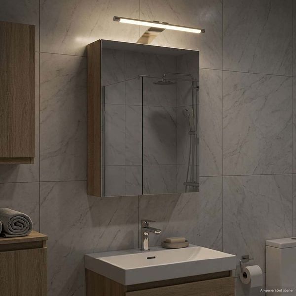 vidaXL Badezimmerspiegelschrank mit Tür Sonoma-Eiche 30 x 10,5 x 50 cm 889017