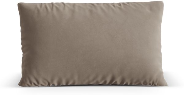 Micadoni Kissen Nuria Samt Warmes Grau 60x40x17