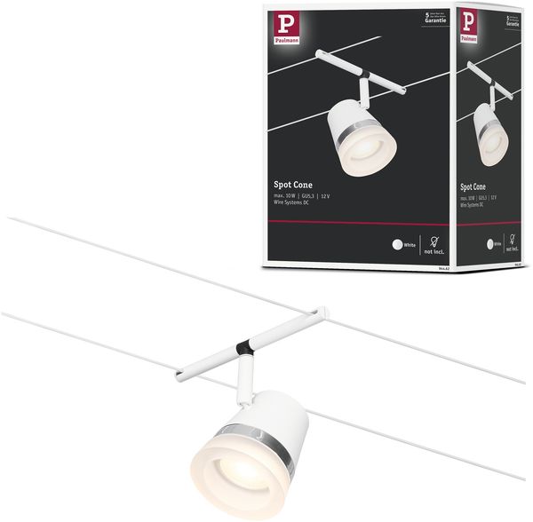Paulmann No. 94462 Seilsystem Cone Einzelspot Weiss max. 10W 12V Bild 4