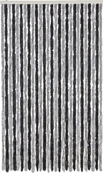 vidaXL Fliegenvorhang Grau und Schwarz 118x220 cm Chenille 4004881 Bild 3