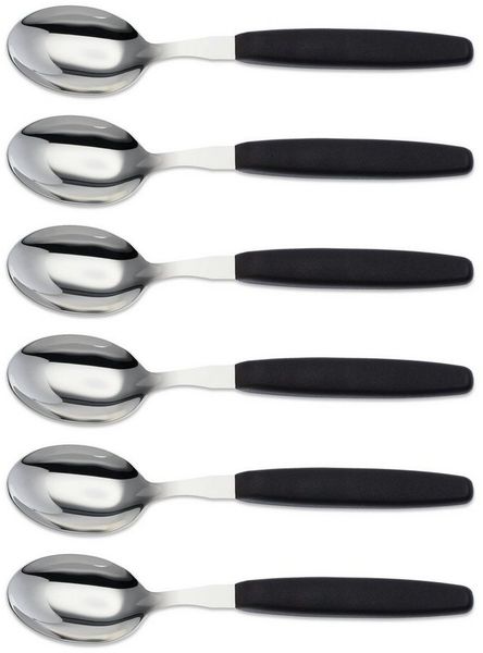 GIESSER Bestecklöffel Besteck Gabel, Teelöffel, Löffel, Kuchengabel (6 Stück), schönes Design, langlebig, kombinierbar, spülmaschinenfest
